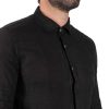 Abbigliamento SAVEONE Camicie | Montecarlo - Camicia In Puro Lino Nero