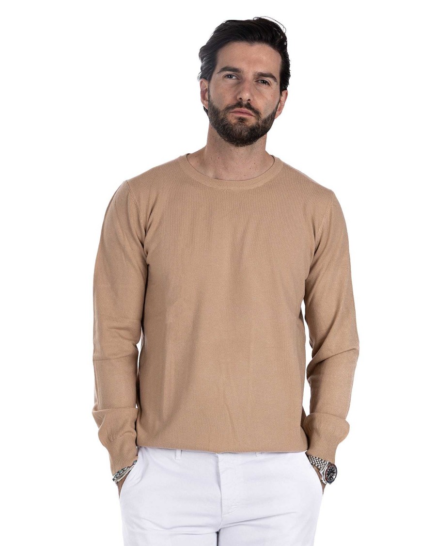 Abbigliamento SAVEONE Maglioni | Girocollo Basic Beige