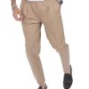 Abbigliamento SAVEONE Pantaloni | Larry - Pantalaccio Cammello In Cotone Estivo