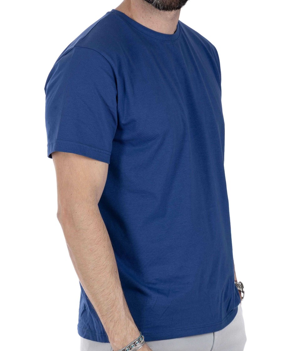 Abbigliamento SAVEONE T-Shirts | Harry - T-Shirt Denim In Cotone Stretch