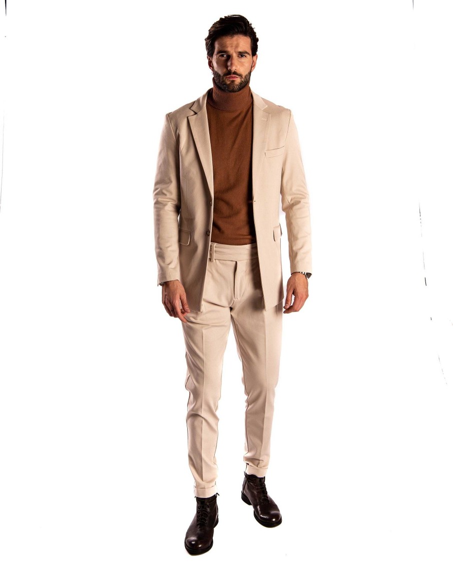 Abbigliamento SAVEONE Blazer E Giacche | James - Giacca Monopetto Panna