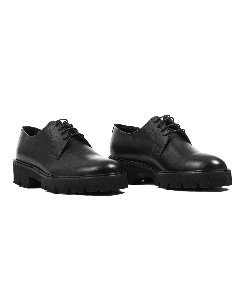 Scarpe SAVEONE | Parker - Derby Nero In Pelle