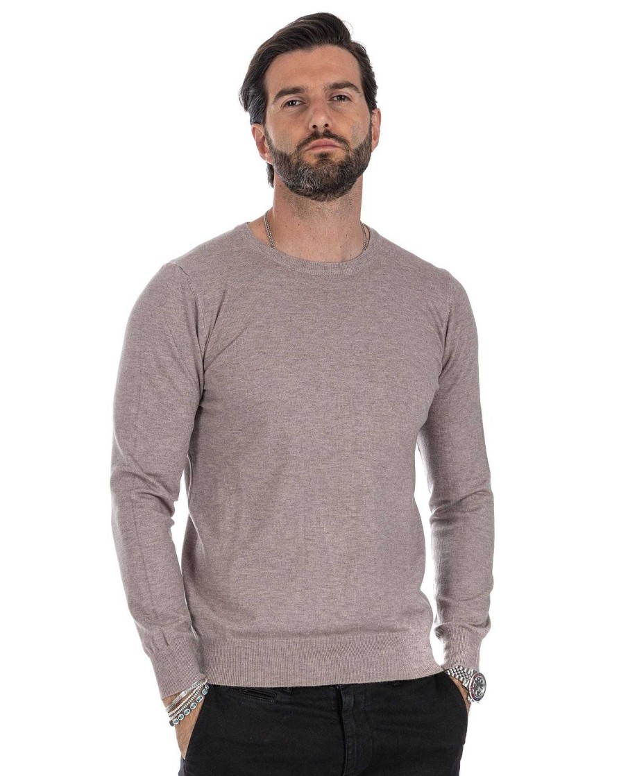 Abbigliamento SAVEONE Maglioni | Girocollo Basic Cachi