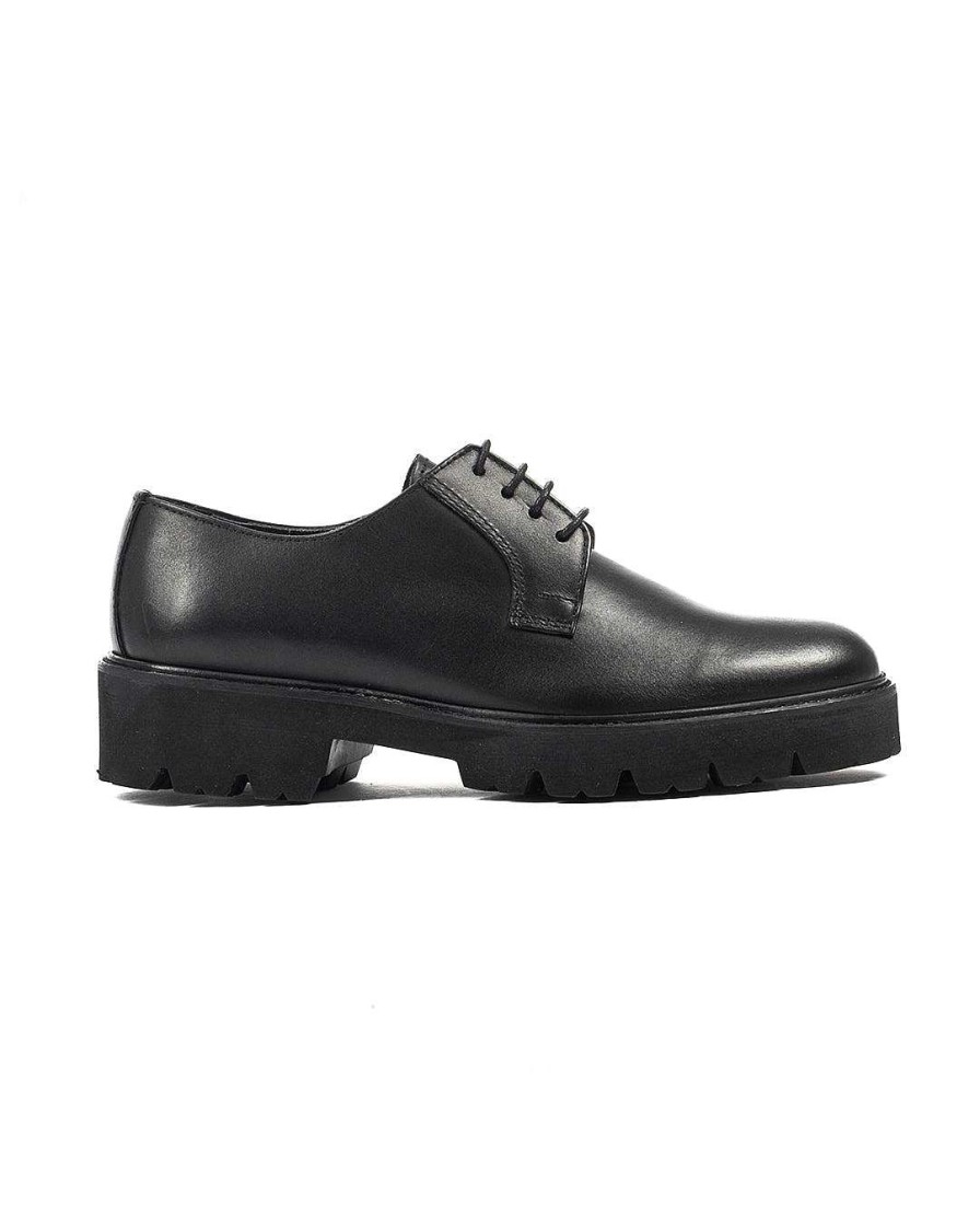 Scarpe SAVEONE | Parker - Derby Nero In Pelle