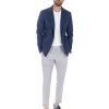 Abbigliamento SAVEONE Blazer E Giacche | Ostuni - Giacca Doppiopetto Bluette