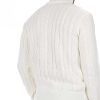 Abbigliamento SAVEONE Maglioni | Crovie - Maglione Bianco Con Trecce Collo Alto