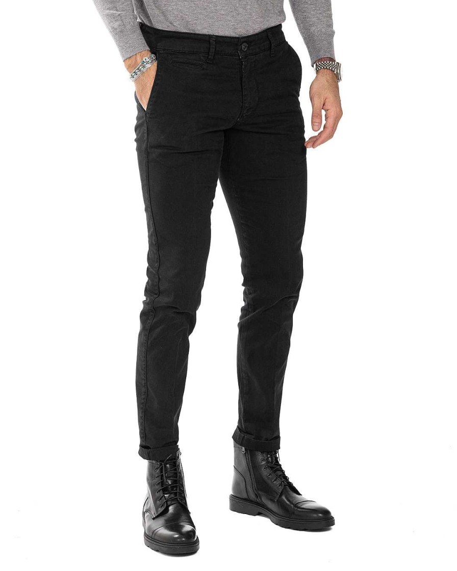 Abbigliamento SAVEONE Pantaloni | Paul - Pantalone Basic Nero