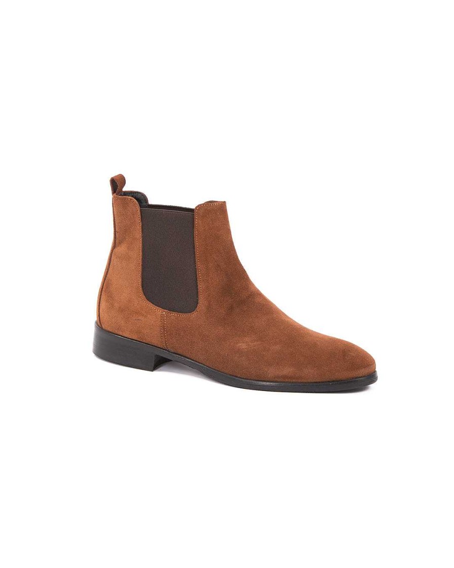 Scarpe SAVEONE | Dre - Chelsea Boots In Camoscio Terra Sporcato