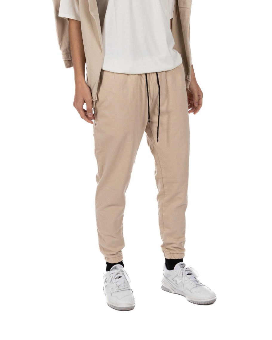 Abbigliamento SAVEONE Pantaloni Di Tuta | Hans - Pantalone Tuta Beige