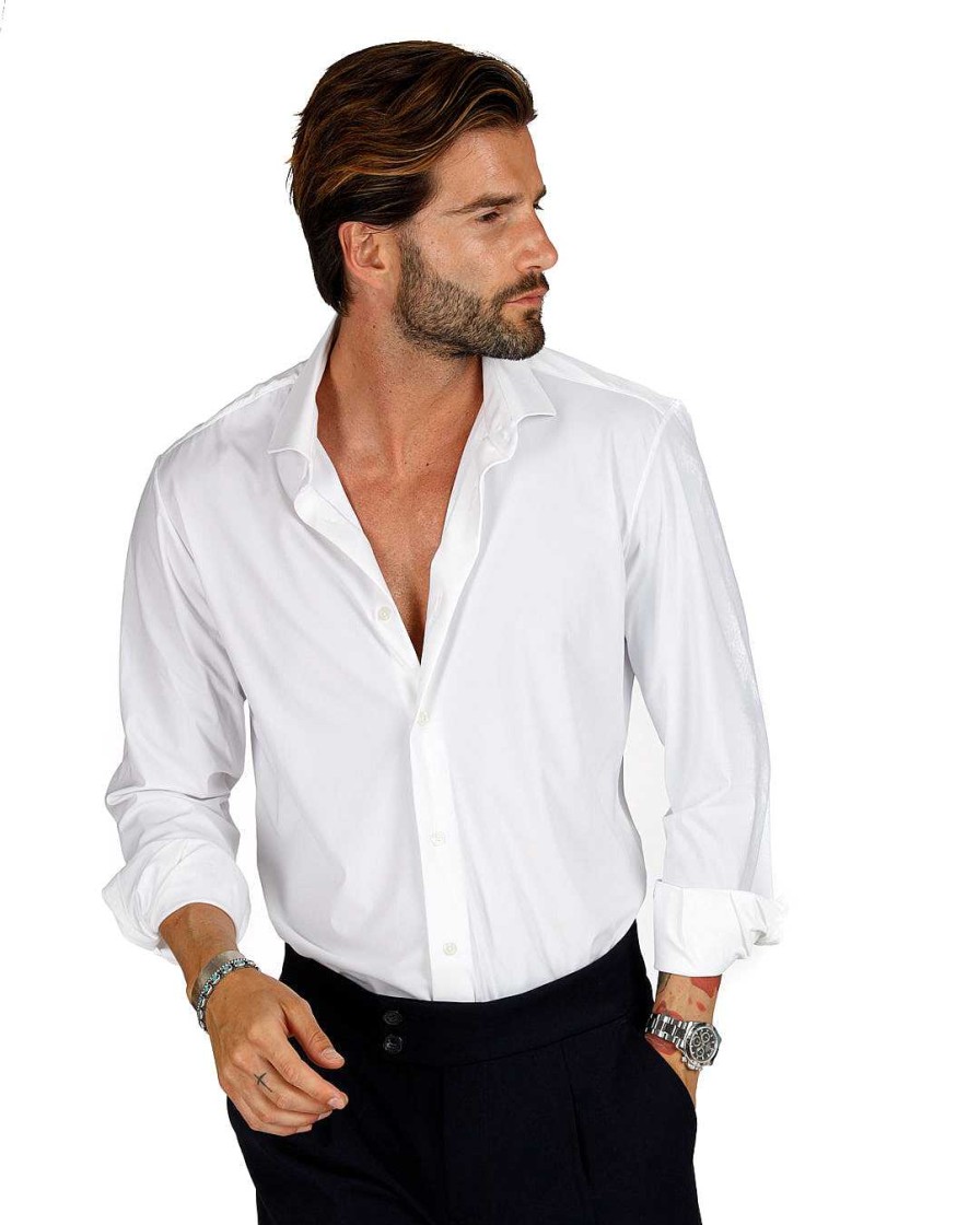 Abbigliamento SAVEONE Camicie | Teck - Camicia Tecnica Classica Bianca