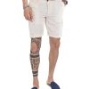 Abbigliamento SAVEONE Bermuda | Bahama - Bermuda Bianco Con Fantasia A Rilievo