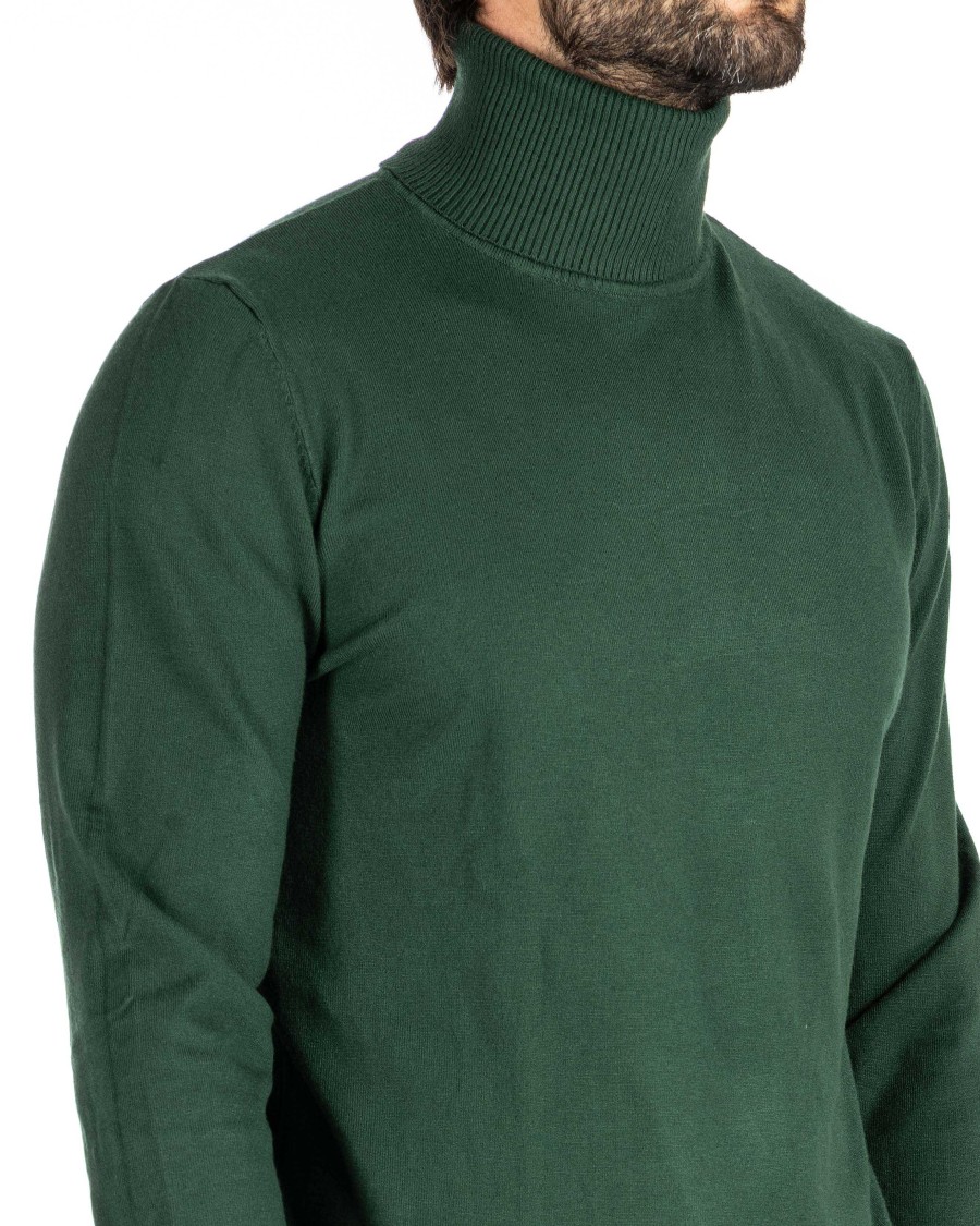 Abbigliamento SAVEONE Maglioni | Dolcevita Basic Verde