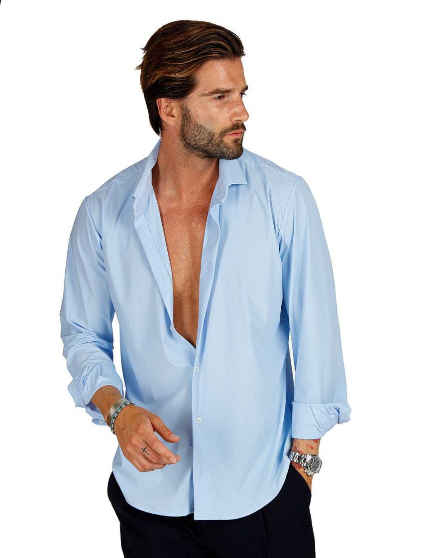 Abbigliamento SAVEONE Camicie | Teck - Camicia Tecnica Classica Cielo