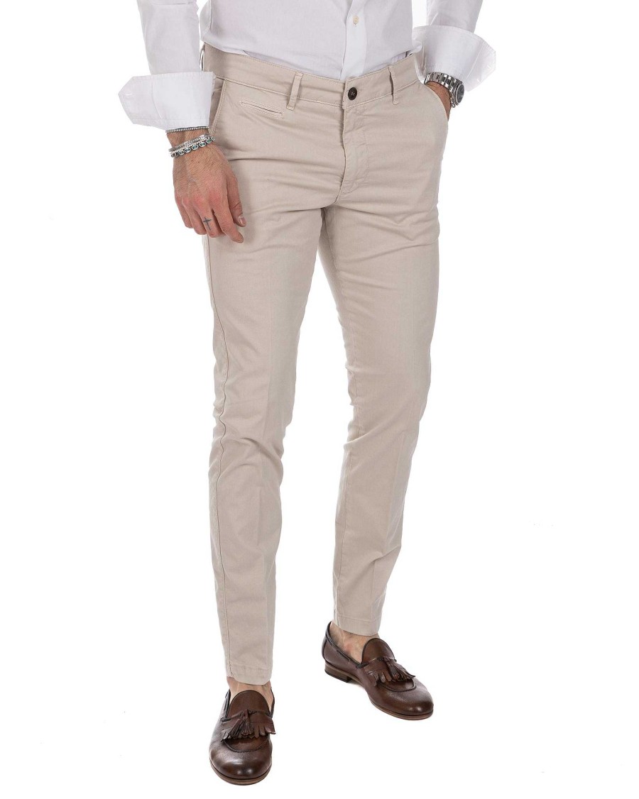 Abbigliamento SAVEONE Pantaloni | Frank - Pantalone Basic Beige