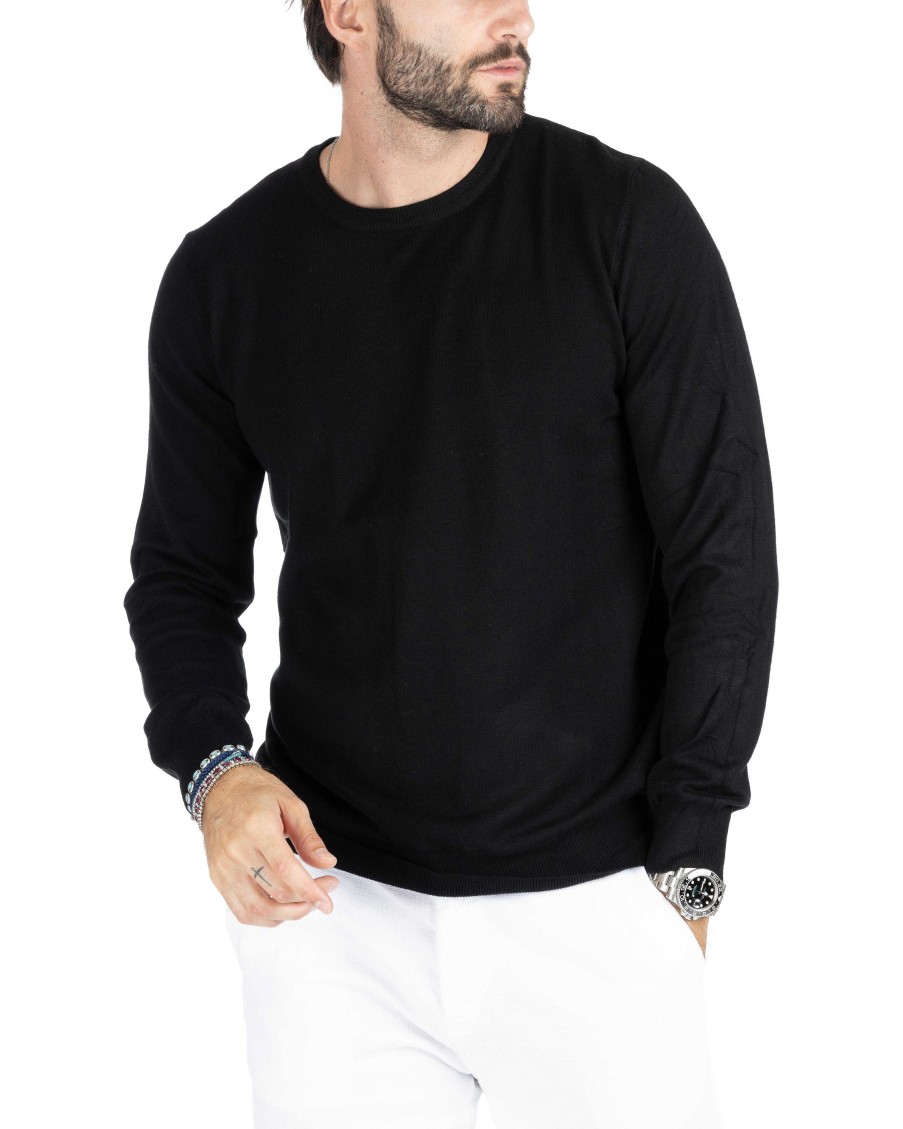 Abbigliamento SAVEONE Maglioni | Girocollo Basic Nero