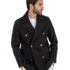 Abbigliamento SAVEONE Cappotti E Giubbotti | David - Cappotto 3/4 Nero In Lana