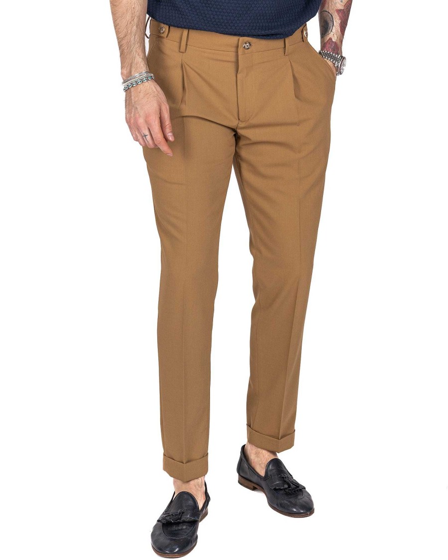 Abbigliamento SAVEONE Pantaloni | Milano - Pantalone Basic Beige