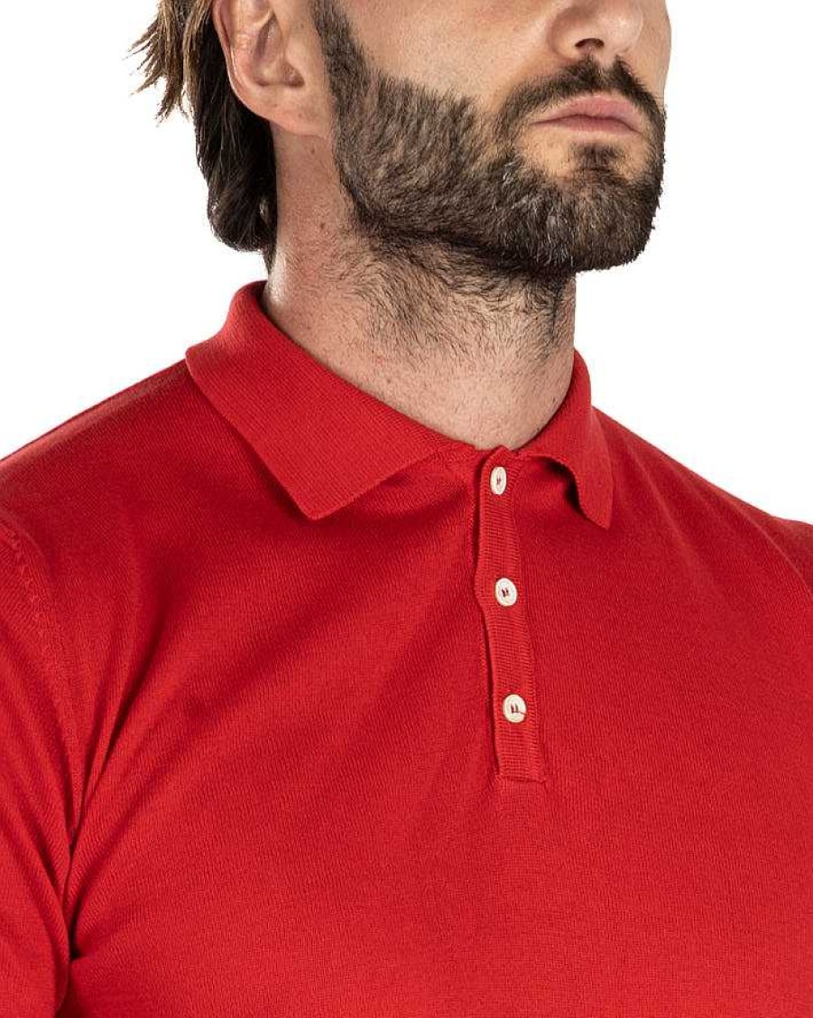 Abbigliamento SAVEONE Polo | Roger - Polo Rossa In Maglia