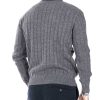 Abbigliamento SAVEONE Maglioni | Crovie - Maglione Grigio Con Trecce Collo Alto