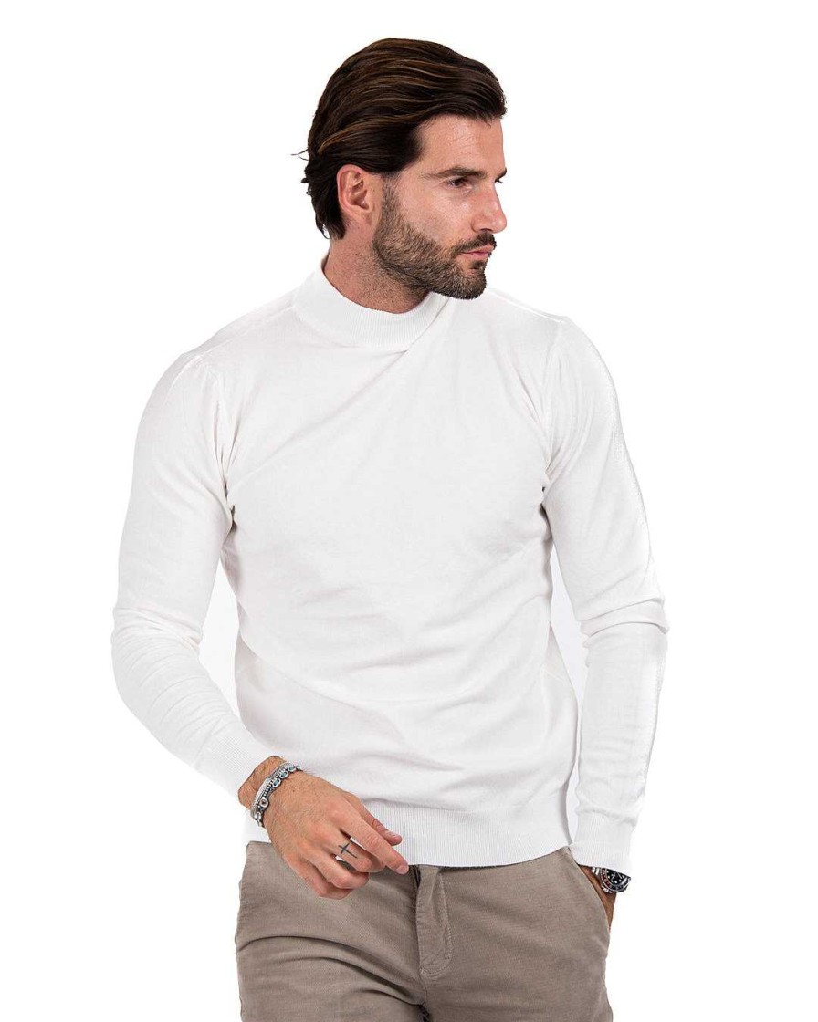 Abbigliamento SAVEONE Maglioni | Lupetto Basic Bianco