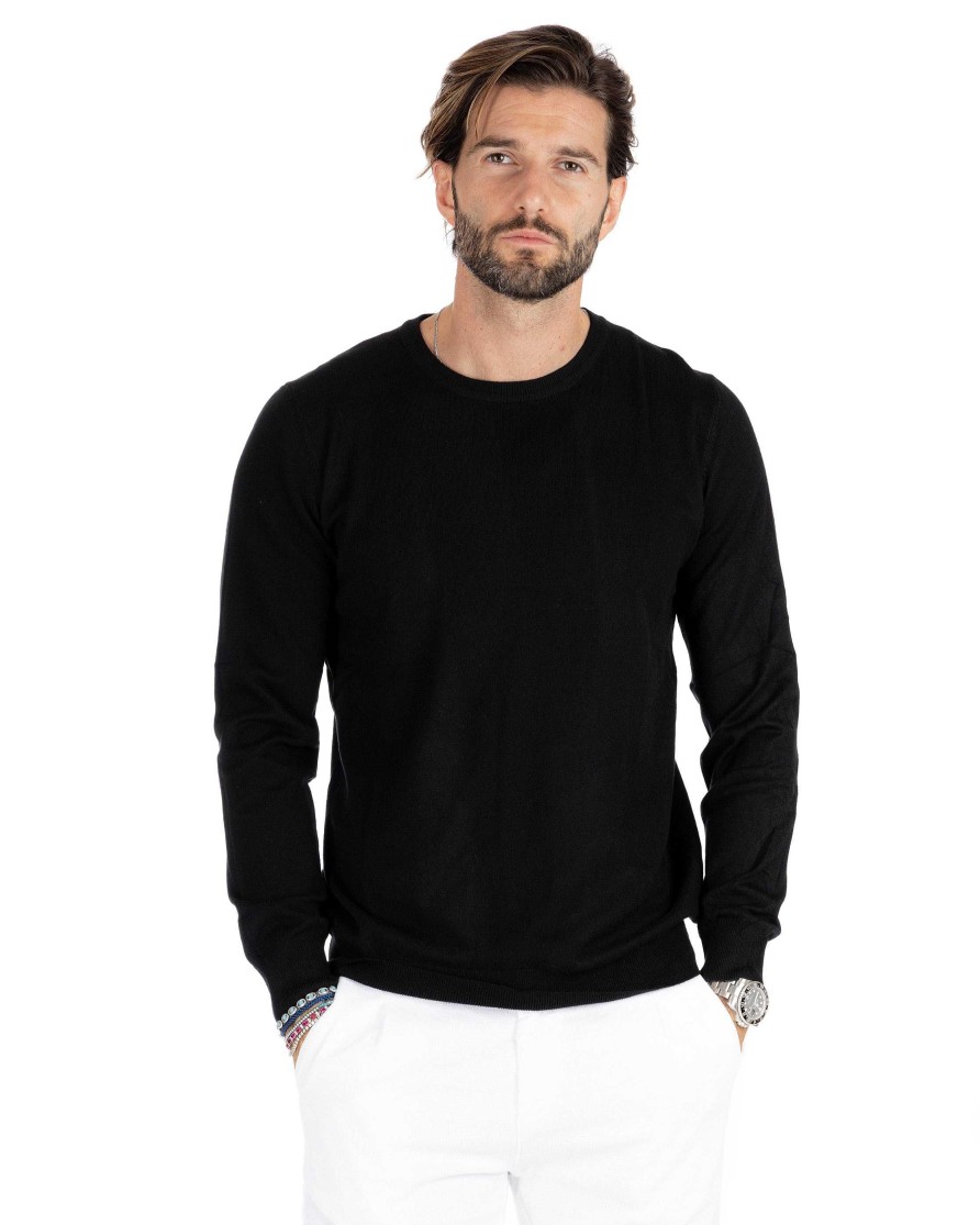 Abbigliamento SAVEONE Maglioni | Girocollo Basic Nero