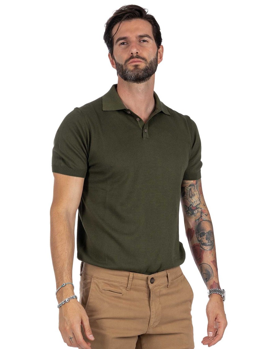 Abbigliamento SAVEONE Polo | Roger - Polo Militare In Maglia