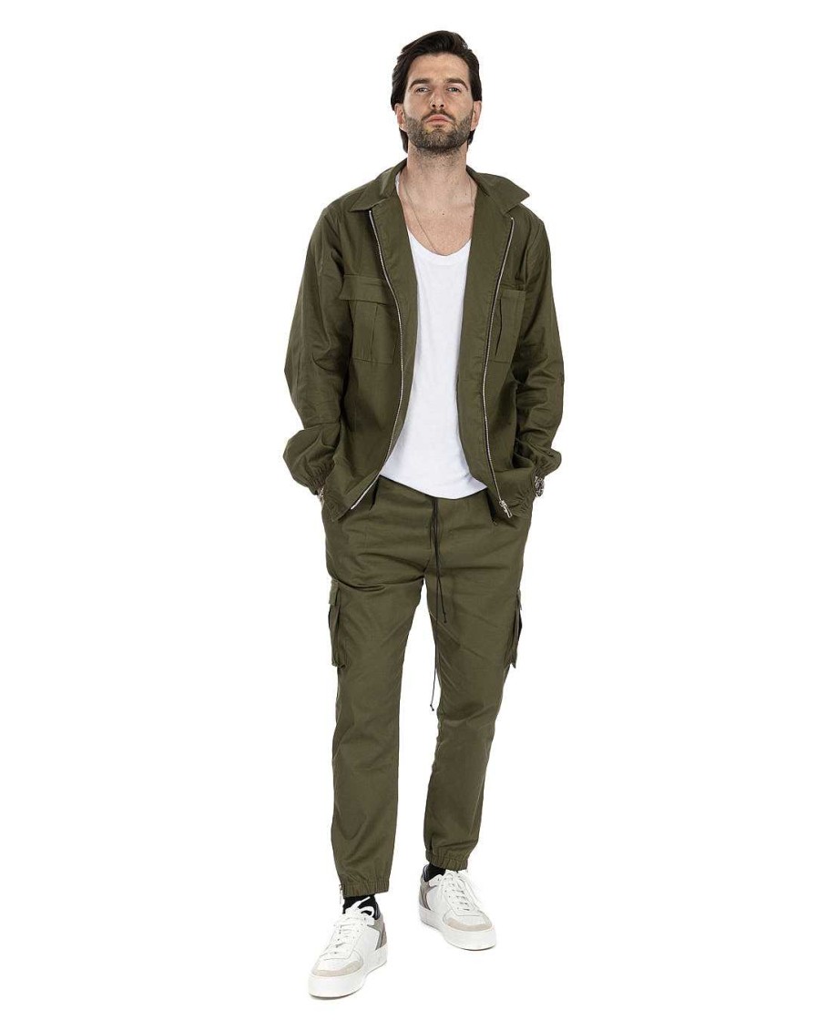 Abbigliamento SAVEONE Cappotti E Giubbotti | Wayne - Giacchetto Con Zip Militare