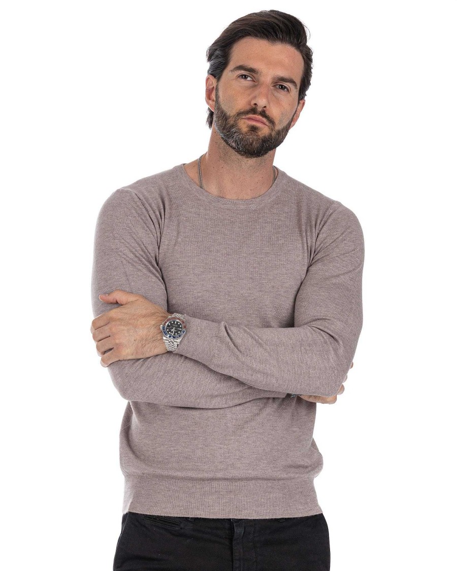 Abbigliamento SAVEONE Maglioni | Girocollo Basic Cachi