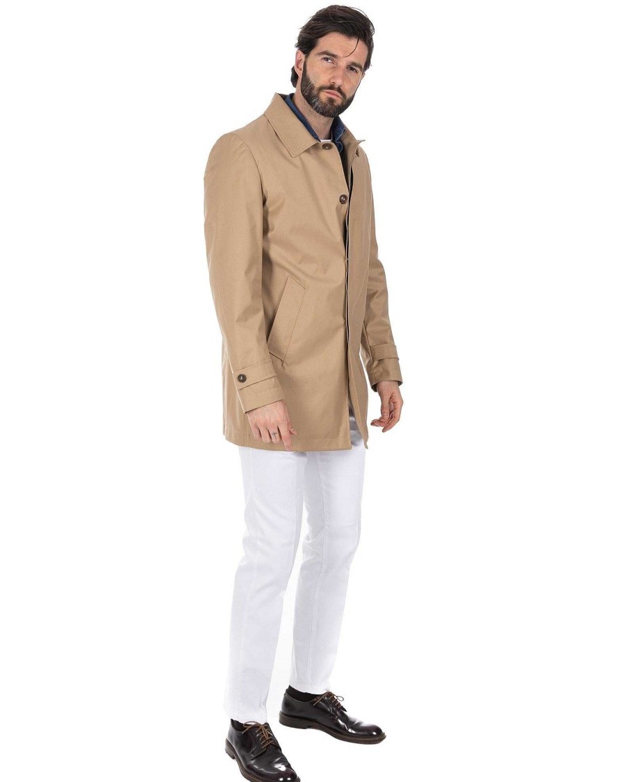 Abbigliamento SAVEONE Cappotti E Giubbotti | Mantova - Trench Sfoderato Beige