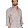 Abbigliamento SAVEONE Camicie | Praiano - Camicia Classica Fango In Lino